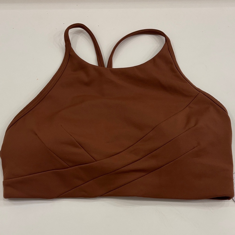 Lululemon Athletica Copper High Neck Flow Y Bra